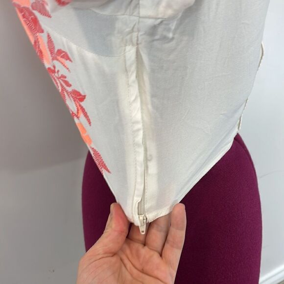 H&M Crop Top Long Sleeves Crochet Details Floral Print Long Sleeves - Picture 5 of 9